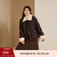 纖莉秀【復古咖色90鴨絨羽絨服】大碼女裝時(shí)尚毛領(lǐng)外套胖mm冬新款4017 咖色 2XL