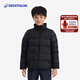 迪卡儂兒童新款面包服羽絨服男女秋冬保暖戶(hù)外防風(fēng)外套日常休閑MH500 石墨黑 均碼 M 161-172c14-15歲