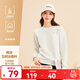 鴻星爾克立型科技|衛衣女戶(hù)外圓領(lǐng)套頭休閑運動(dòng)服上衣長(cháng)袖女 【2024】-奶酪白-常規款 2XL