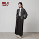 MUJI女式 牦牛絨混 高圓領(lǐng)開(kāi)衫針織毛衣針織衫外套冬季  BA1PPA4A 炭灰色 M (160/84A)