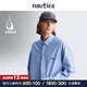nautica white sail【明星同款】白帆×gorpcore 中性戶(hù)外休閑全棉條紋長(cháng)袖襯衫WW331 深藍42T L