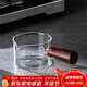 Bincoo意式咖啡萃取杯帶刻度玻璃量杯濃縮杯木柄小奶盅奶罐盎司杯