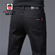 AEMAPE美國蘋(píng)果高端黑色牛仔褲男士2025秋冬加絨修身直筒彈力休閑褲子男 201黑色常規 34 碼 腰圍2尺7適合150-160斤左右