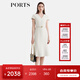 PORTS寶姿女裝2025春夏新款簡(jiǎn)約通勤溫柔風(fēng)經(jīng)典V領(lǐng)束腰魚(yú)尾連衣裙 米白色 S （4）