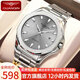 冠琴（GUANQIN）進(jìn)口機芯手表男士全自動(dòng)機械表商務(wù)腕表瑞士品質(zhì)防水夜光日歷男表 白殼灰面鋼帶｜50米防水