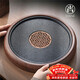 尚言坊仿烏金石茶盤(pán)茶托盤(pán)帶排水儲水式家用客廳簡(jiǎn)約小型瀝水式干泡茶臺