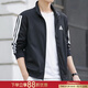 阿迪達斯（adidas）外套男   冬季款針織運動(dòng)休閑健身訓練時(shí)尚立領(lǐng)夾克 黑色/三條紋/針織 建議選大一碼 S (175 88A