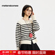 美特斯邦威毛衣女[商場(chǎng)同款]2026春季新款復古單排扣休閑舒適毛織圓領(lǐng)開(kāi)衫 粗黑條紋組 M 160/84A
