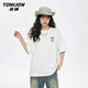 唐獅（TonLion）純棉短袖t恤女裝新款寬松顯瘦小個(gè)子女士上衣服可愛(ài)卡通潮流半袖