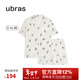 ubras流光滿(mǎn)印翻領(lǐng)短袖短褲套裝家居服睡衣女薄款舒適居家 【女款】短袖短褲-奶團熊貓-白 XL