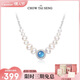 周大生海洋之心碎銀子珍珠項鏈女純銀玉髓鎖骨鏈生日禮物送女友
