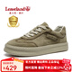 楓葉（leaveland）板鞋男秋冬新品英倫風(fēng)牛反絨透氣男士休閑鞋經(jīng)典百搭軟底德訓鞋男 淺咖（皮鞋碼） 41