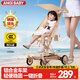 ANGI BABY輕便遛娃神器嬰兒推車(chē)可折疊3-6-9歲可登飛機口袋旅行嬰兒手推車(chē) 奶咖【鋁合金車(chē)架+一鍵折疊+可上飛機】