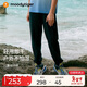 moodytiger兒童褲子防曬拒水夏季男童長(cháng)褲寬松純色百搭女童戶(hù)外休閑運動(dòng)褲