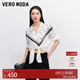 VEROMODA襯衫女2026春季新款兩穿袖系扣短款印花長(cháng)袖翻領(lǐng)上衣326131006 蜜乳白 M