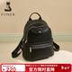 金狐貍（FOXER）牛皮女士雙肩包女大容量背包書(shū)包運動(dòng)旅行女包輕奢生日禮物送女生