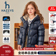 哈吉斯（HAZZYS）童裝女童羽絨服冬新款時(shí)尚口袋保暖外套 藏藍 110