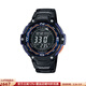 卡西歐（Casio） SGW100 男士手表數字電子表 雙傳感器溫度方向讀數 運動(dòng)涉水 200米防水 黑色SGW100-2B 大型LCD清晰易讀  耐低溫