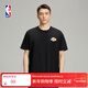 NBA球隊文化系列 洛杉磯湖人夏季寬松黑色t恤男士運動(dòng)純棉短袖 洛杉磯湖人/黑色 L