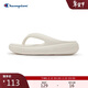 Champion冠軍拖鞋女果凍人字拖男情侶休閑厚底踩屎感 米白 36