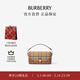 博柏利（BURBERRY）【禮物】女包 格紋拼皮革頂部提柄 Note 手提包