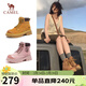 駱駝（CAMEL）山丘經(jīng)典大黃靴馬丁靴秋冬戶(hù)外工裝靴 L23W076065 土黃 37