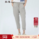 斯琴女春夏杏色松緊腰抽繩口袋休閑九分褲鉛筆褲小腳褲 BJXK010 杏色 L