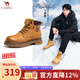 駱駝（CAMEL）馬丁靴男王俊凱同款工裝大黃靴女冬季穿搭通勤金甲戶(hù)外徒步登山鞋 G15W136025 沙漠黃-男 42