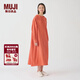 MUJI IDEE 女式 強捻 連帽套頭連衣裙 女裝裙子春季  GAD03C4S 紅色 M (155/80A)