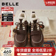 百麗（Belle）姜餅屋毛球掛飾雪地靴女冬季增高加絨保暖棉鞋F2Y1DDD5 啡色-毛里 38 (240mm)