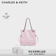 CHARLES&KEITH柔軟抽繩簡(jiǎn)約鏈條福袋包單肩斜挎包包女包新年禮物CK2-80151536