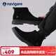 Navigare意大利小帆船冬季加絨男靴反側拉鏈高幫切爾西靴男靴英倫風(fēng)棉鞋 黑色 41 (255mm) 偏小一碼