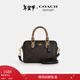 蔻馳（COACH）【禮物】奧萊女士女包經(jīng)典老花ROWAN 迷你波士頓單肩斜挎包手提包 IM/胡桃木色/棕黃色