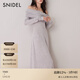 SNIDEL秋冬氣質(zhì)修身長(cháng)裙翻領(lǐng)露肩針織連衣裙SWCO245060 粉色 S （0）