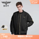BOY LONDON【倫敦塔橋】短款棉服情侶冬仿?tīng)C金潮流棉衣外套N29008 黑色 M