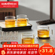 金灶（KAMJOVE）茶杯玻璃茶杯品茗杯耐熱玻璃杯 家用辦公室喝茶杯泡茶杯小茶杯 K-106/4個(gè)裝120毫升
