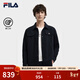 FILA 斐樂(lè )官方男士針織長(cháng)袖外套冬新款時(shí)尚休閑舒適翻領(lǐng)上衣 傳奇藍-NV M 170/92A/M