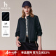 哈吉斯（HAZZYS）女裝 秋季女士【PHIZ系列】簡(jiǎn)約休閑風(fēng)立領(lǐng)夾克女 藏青色NV M (160/84A 38)