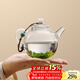 高茗（gaoming）小茶壺一人用綠茶專(zhuān)用泡茶器小容量透明玻璃功夫茶單壺手抓茶具 255ml 天球壺+松石壺繩