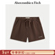 Abercrombie & Fitch美式保暖抓絨百搭抽繩松緊腰運動(dòng)衛褲短褲25秋季男裝176-5450 棕色 L (180/86A)