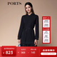 PORTS寶姿秋冬新品女裝縫制針織長(cháng)袖連衣裙SM9N014NCC148 黑色 M (6)