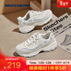 斯凱奇（Skechers）【服飾5折】奶茶熊3代丨老爹鞋新款男女同款熊貓鞋運動(dòng)休閑鞋 【女款】仙芋奶凍/NTGY 36.5
