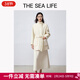 THE SEA LIFE【雙面呢羊絨大衣】歐海一生25冬新款立領(lǐng)系帶羊毛呢外套女220025 米白色 S