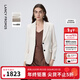 朗姿醋酸高級感職業(yè)白色西服外套女士秋季新款通勤氣質(zhì)西裝 米白色 M