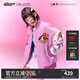 BJHG【飛天小女警聯(lián)名】不計后果粉色棒球服女款春季潮牌美式夾克外套 花花粉 L