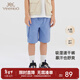 英氏（YEEHOO）嬰童短褲吸濕速干男寶寶戶(hù)外運動(dòng)褲子夏季新款兒童牛仔褲 海域藍【工裝款】 130 cm