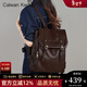 CALWAN KEODH雙肩包女時(shí)尚通勤中學(xué)生大學(xué)生書(shū)包大容量上班電腦包背包百搭 【棕色】實(shí)用高端品牌高顏值