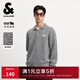 杰克·瓊斯（JACK&JONES）男裝25年秋冬季毛衣男士羊毛衫休閑針織衫寬松翻領(lǐng)套頭提花打底衫 花灰GREY MELANGE 常規 M （175）
