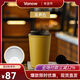 Vanow保溫杯女士咖啡杯隨行可愛(ài)高顏值小巧密封防漏便攜學(xué)生男水杯子 姜黃色（陶瓷內膽）