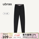 ubras仿牛仔高腰收腹加絨打底褲女保暖時(shí)尚高彈可外穿 黑色交叉款 1條 S
